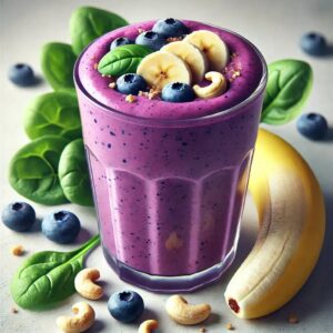 Banana Blueberry Spinach Smoothie